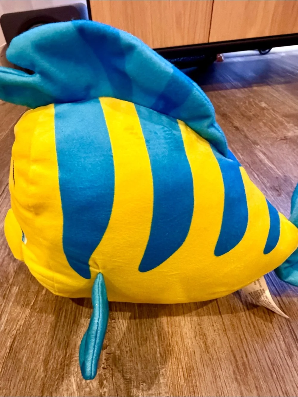 Disney Plush Fish Toy Yellow and Blue - Flounder Style